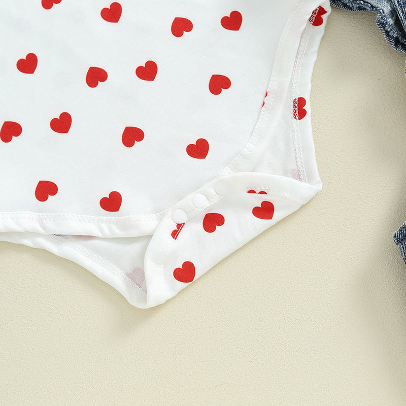 Jardineira Jeans Menina Bebê Urso