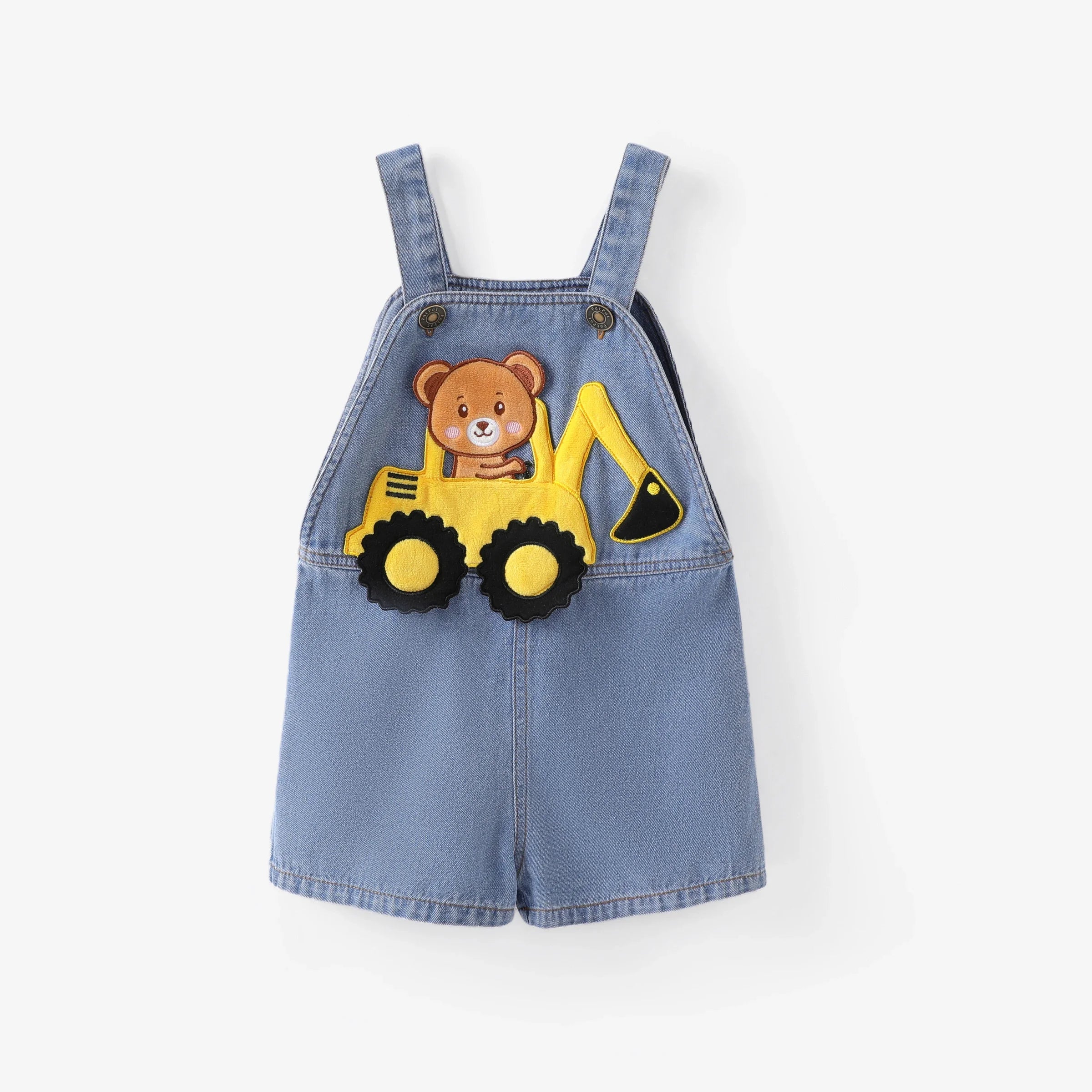 Conjunto Infantil Macacão Jeans com Urso Divertido