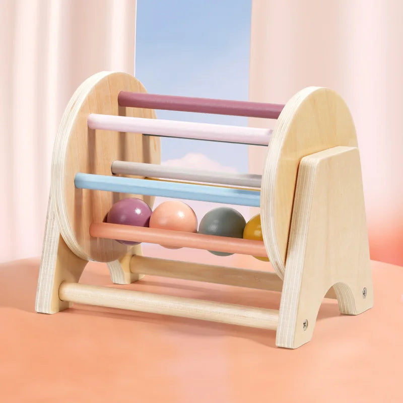 Brinquedo Montessori de Madeira para Bebês - Coordenação e Cores