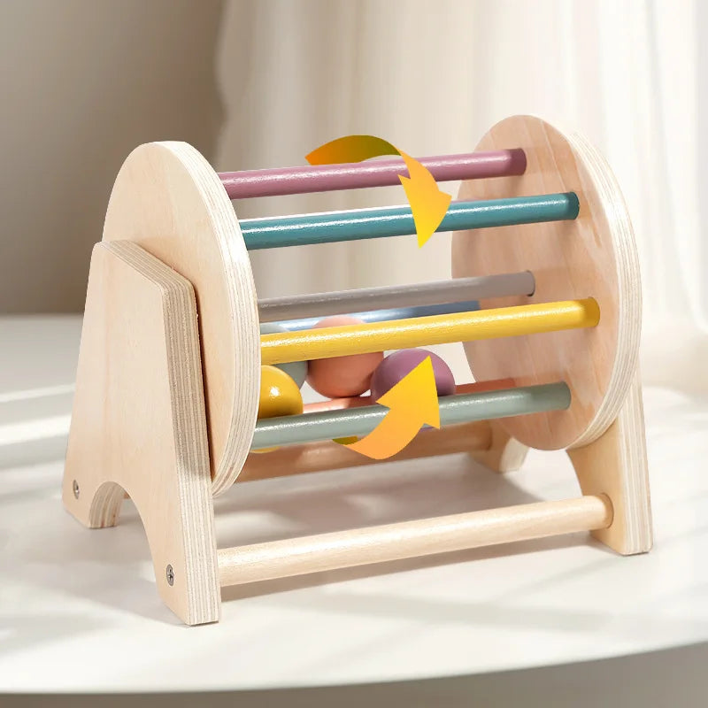 Brinquedo Montessori de Madeira para Bebês - Coordenação e Cores