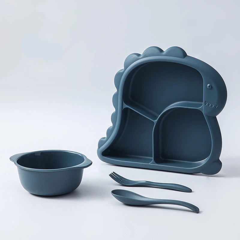 Conjunto Infantil de Jantar Dinossauro - Tigela e Talheres