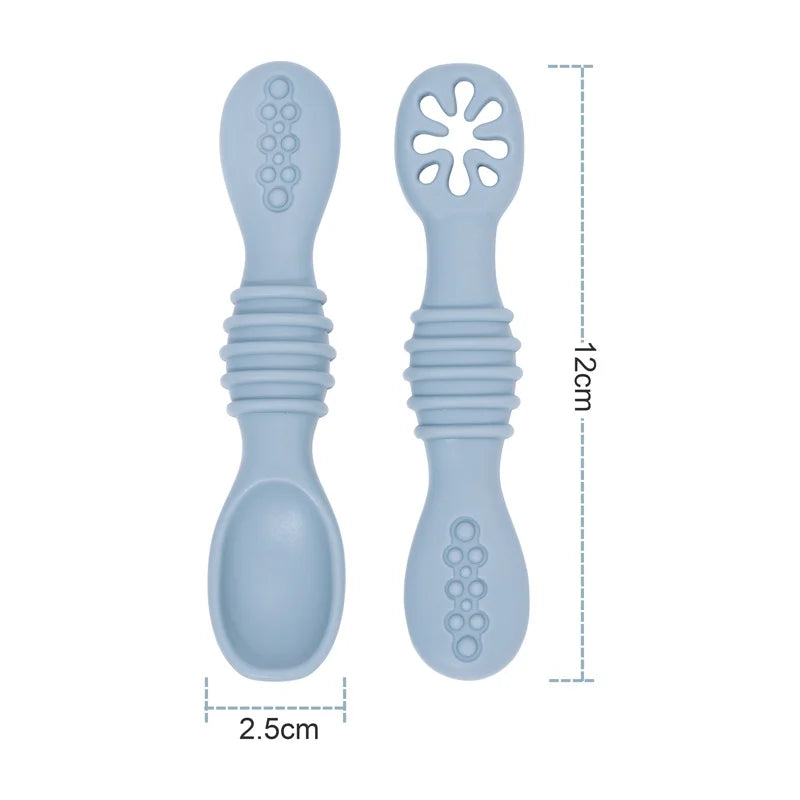 Conjunto de Colheres de Silicone para Bebês
