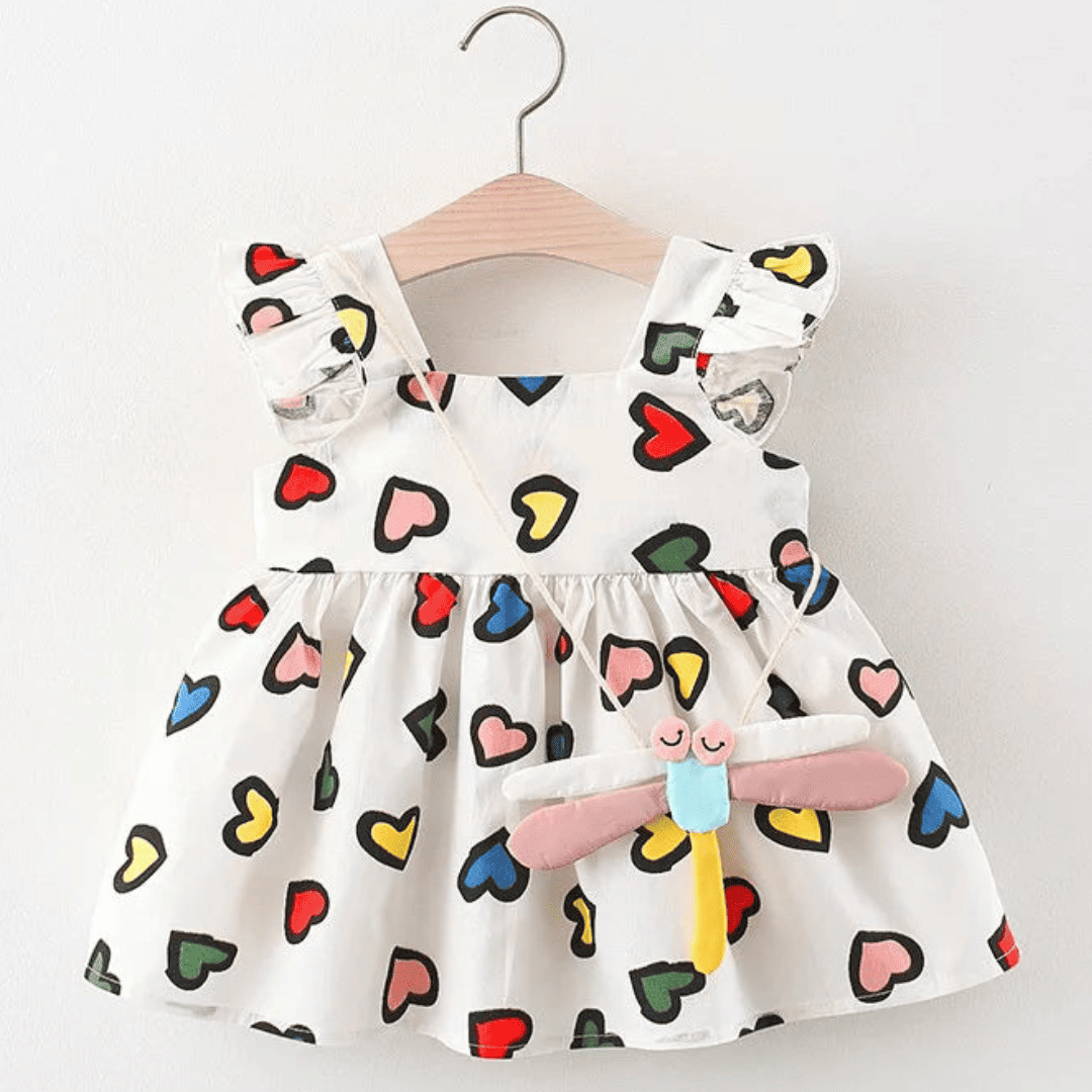 Vestido de Algodão Doce Coração