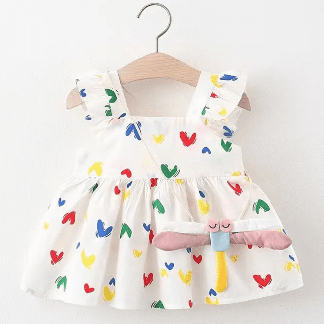 Vestido de Algodão Doce Coração