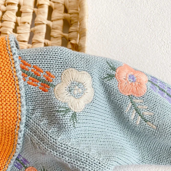 2024 roupas da criança do bebê meninas terno de manga comprida malha bordado pulôver camisola + pp shorts outono primavera conjunto roupas do bebê