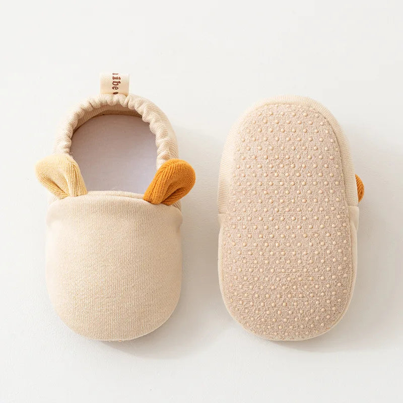 Nova primavera outono dos desenhos animados do bebê prewalker 0-2y criança bonito macio antiderrapante sapato infantil cor sólida sapatos de chão