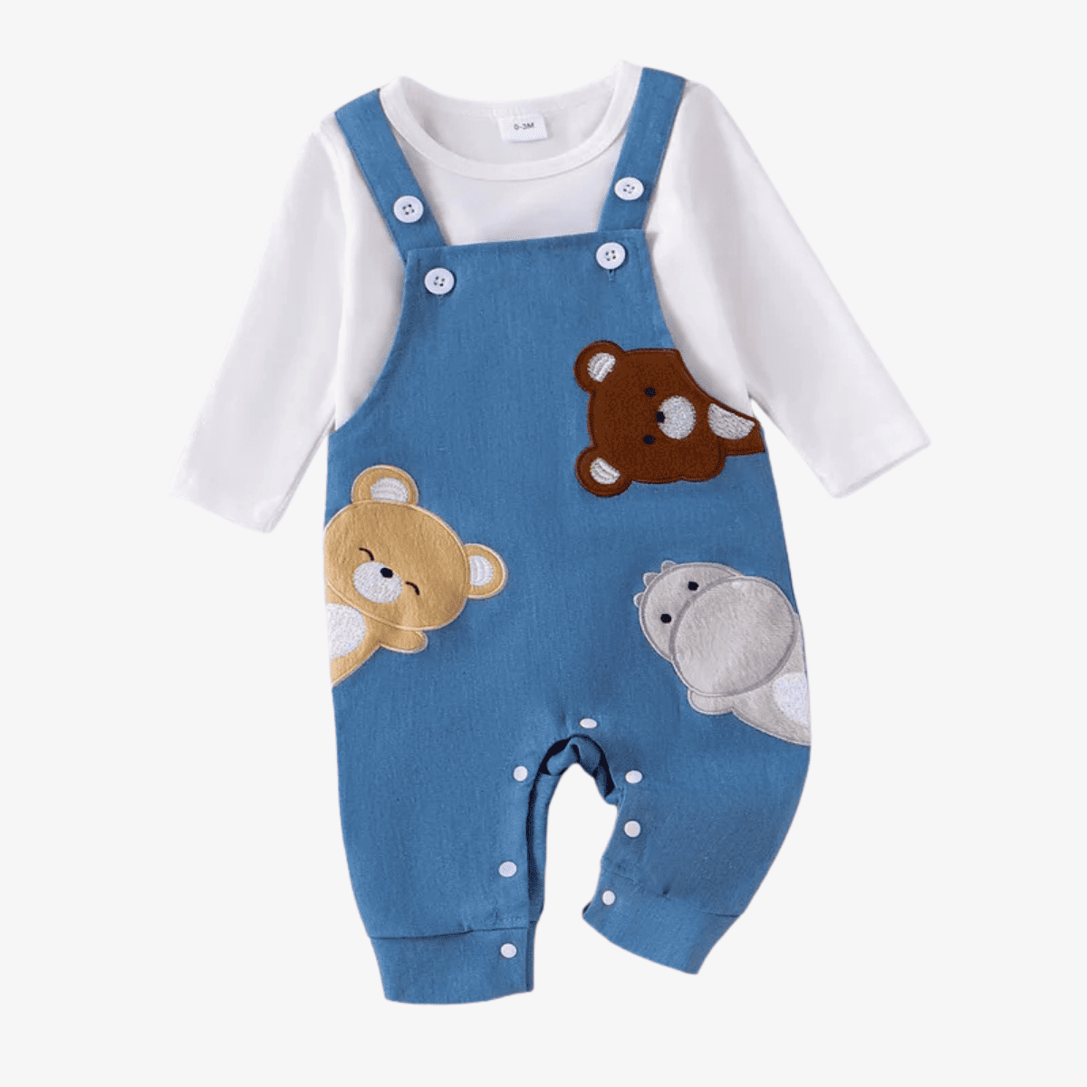 RUEWEY-Camiseta de Manga Comprida com Animais Bordados, Conjuntos de Calça Bebé Menina e Menino, Roupas Gerais, 0 a 18 meses, Primavera e Outono