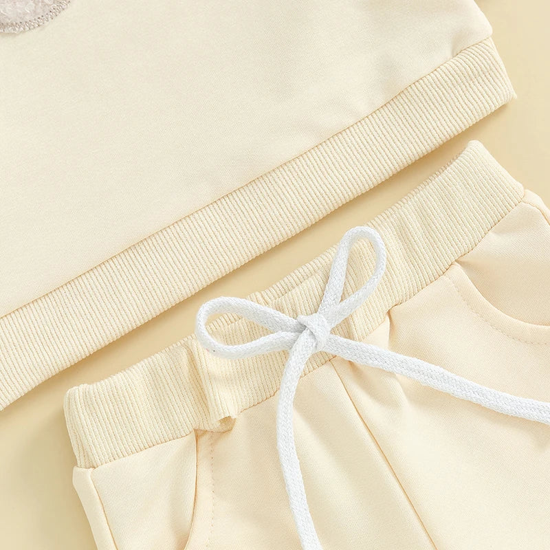 Roupas de bebê menina recém-nascido outono inverno roupas amor impressão manga longa moletons tops calças conjunto 0-24 meses