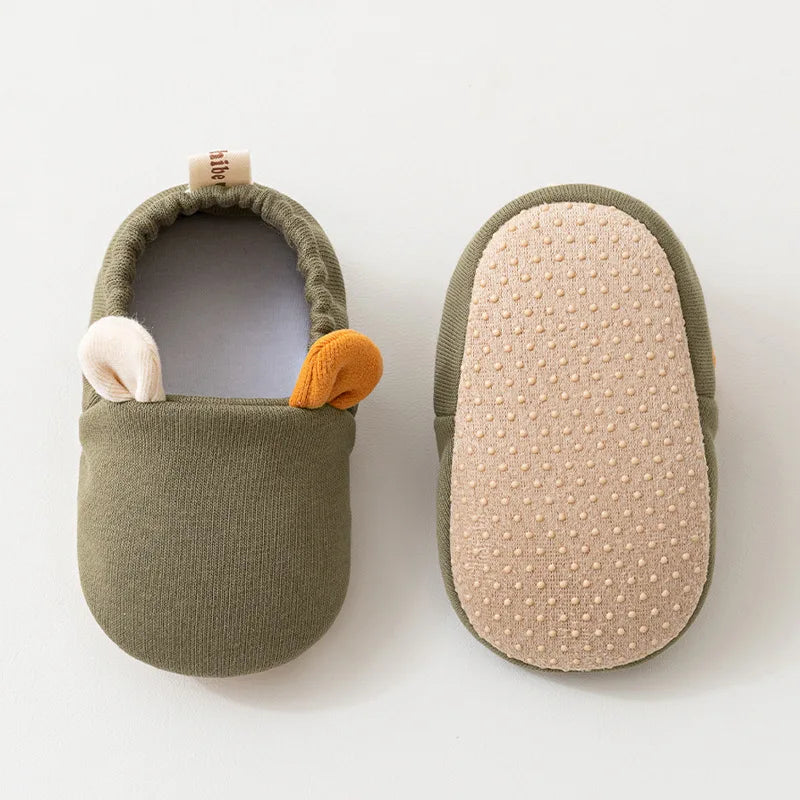 Nova primavera outono dos desenhos animados do bebê prewalker 0-2y criança bonito macio antiderrapante sapato infantil cor sólida sapatos de chão