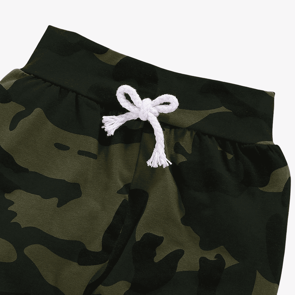 Conjunto Infantil Camuflado 3 Peças: Body, Calça e Gorro