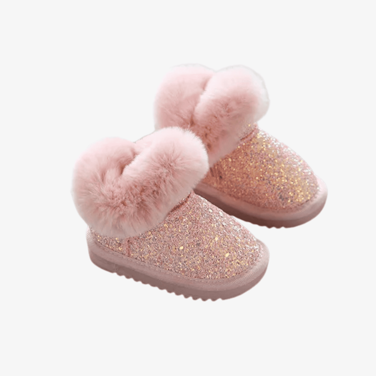 Bota Infantil de Inverno com Lantejoulas e Pelúcia