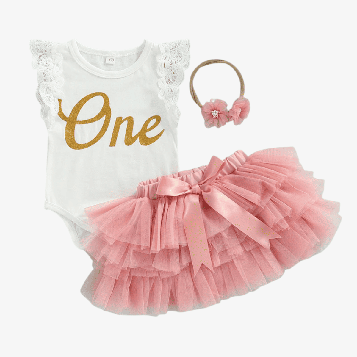Focusnm 0-18m bebê recém-nascido meninas 3 pçs conjuntos de roupas de aniversário uma carta manga mosca macacão + rendas tutu saias 